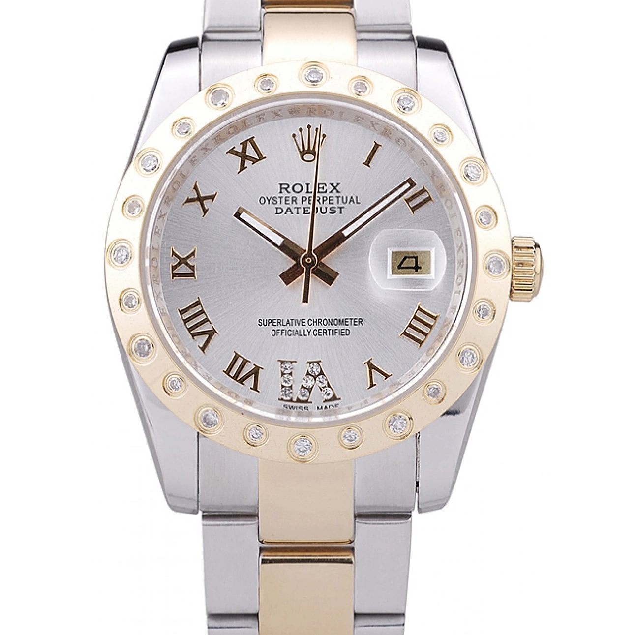 MiroTime 0721 Rolex Datejust Diamond Bezel White Dial 7464